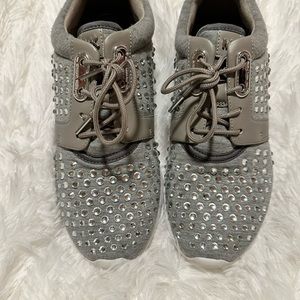 Michael Kors women size 8 fashion, Crystal canvas shoes